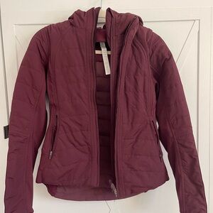 Lululemon Athletica Maroon Puffer Jacket